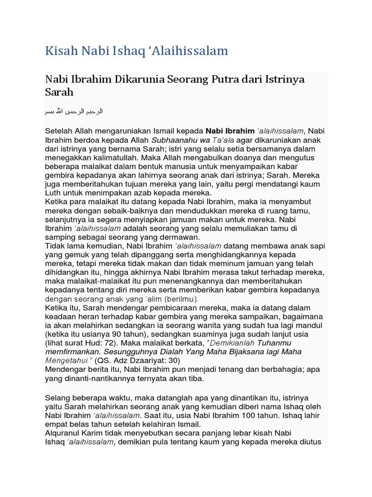 Kisah Nabi Ishaq | PDF