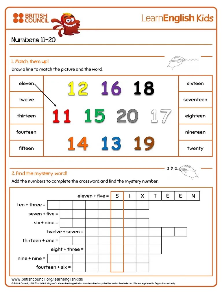 German Numbers 11 20 Worksheet By German Worksheets Tpt - 8K Space Pictures for Desktop