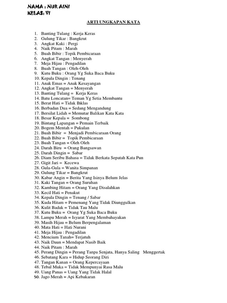 Arti Ungkapan Kata | PDF