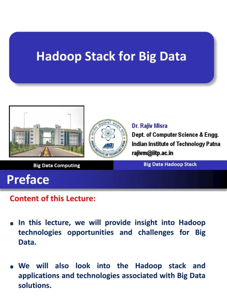 Big Data Hadoop Stack | PDF | Apache Hadoop | Apache Spark