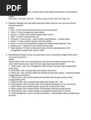 Dalam kegiatan karya seni rupa, alat dan media gambar menjadi sebuah kebutuhan yang harus dimiliki. Sbk Pdf