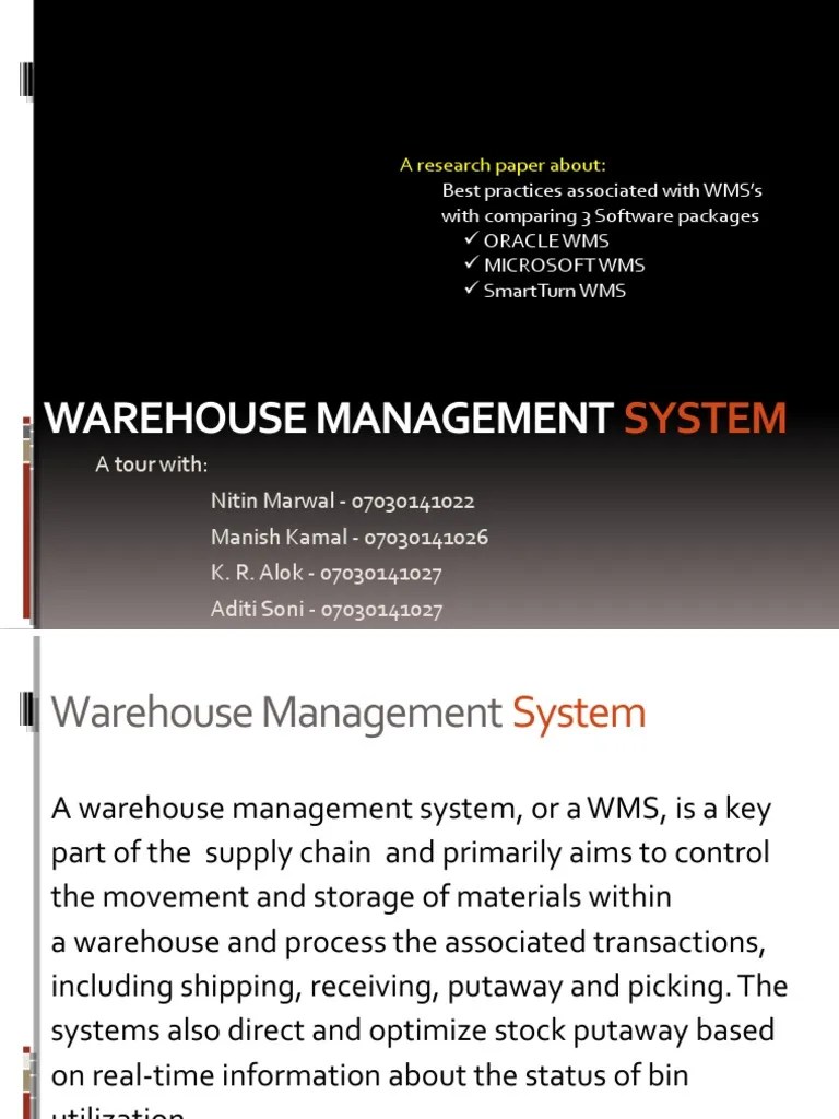 Warehouse Management System | PDF | Warehouse | Inventory