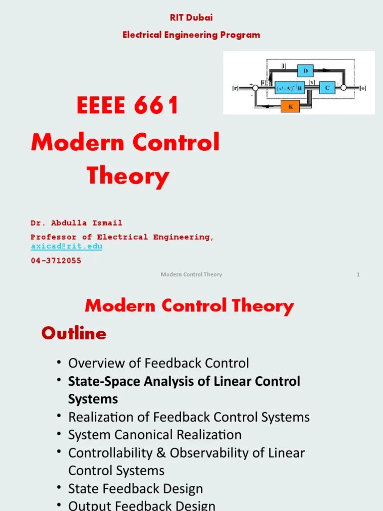 3.state Space Modeling | PDF | Control Theory | Systems Theory