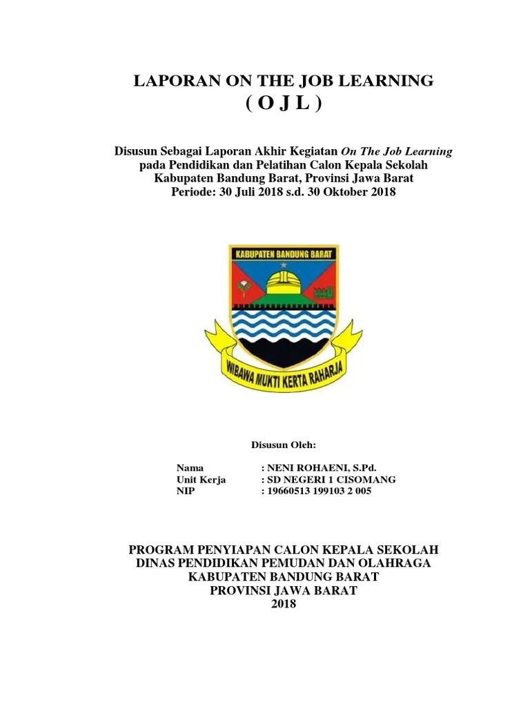 Ruang guru berukuran (12 × 7) m2 dilengkapi dengan toilet, memuat 22 stel meja kursi guru, 1 . Laporan Ojl Neni Rohaeni 2018 Pdf