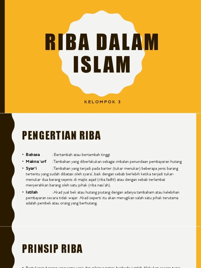 This clear legal basis is certainly a reference for muslims in particular not to use the concept of usury in everyday life. Makalah Riba Dan Bisnis Dalam Islam