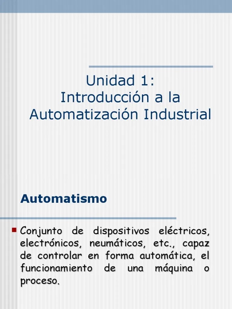 Automatizacion | PDF | Automatización | Ingenieria Eléctrica