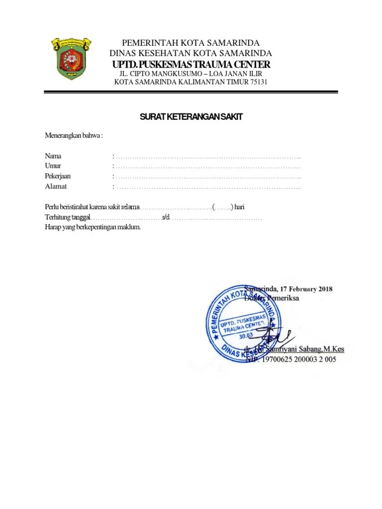 Unduh sebagai docx, pdf, txt atau baca online dari scribd. Contoh Surat Sakit Kerja Pdf