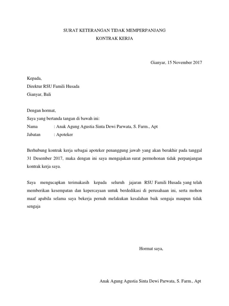 Contoh surat perjanjian kerja guru honorer 2. Contoh Surat Permohonan Perpanjangan Kontrak Kerja - Bagikan Contoh
