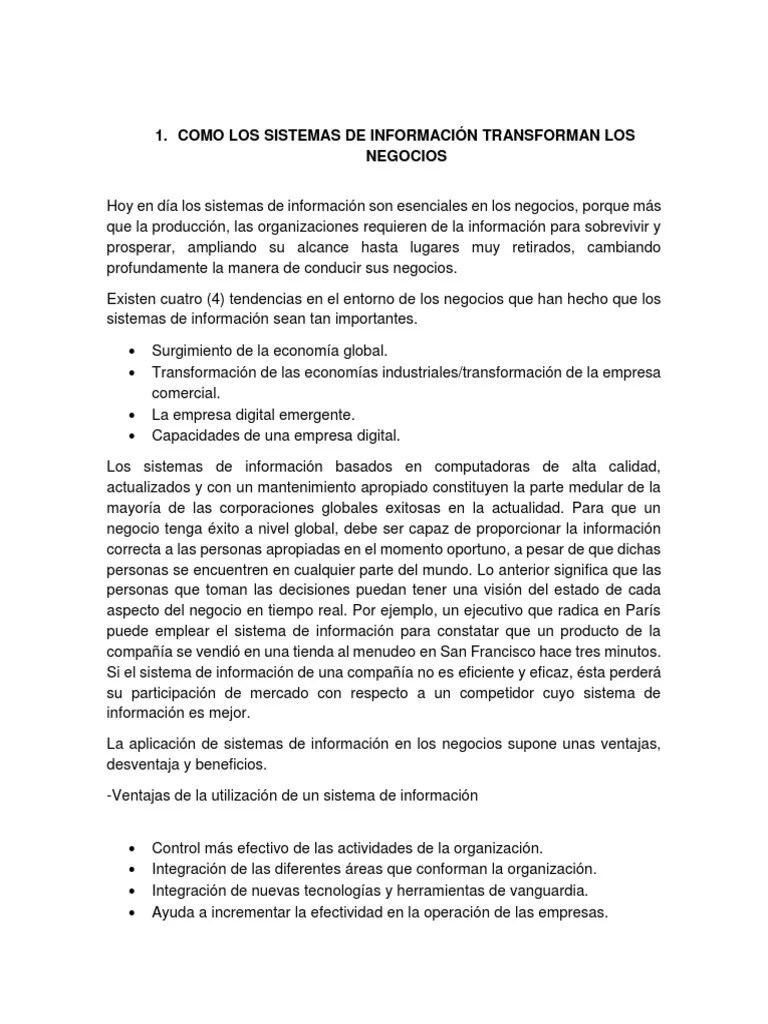 Sistemas De Información En Los Negocios | PDF | Computación En La Nube ...