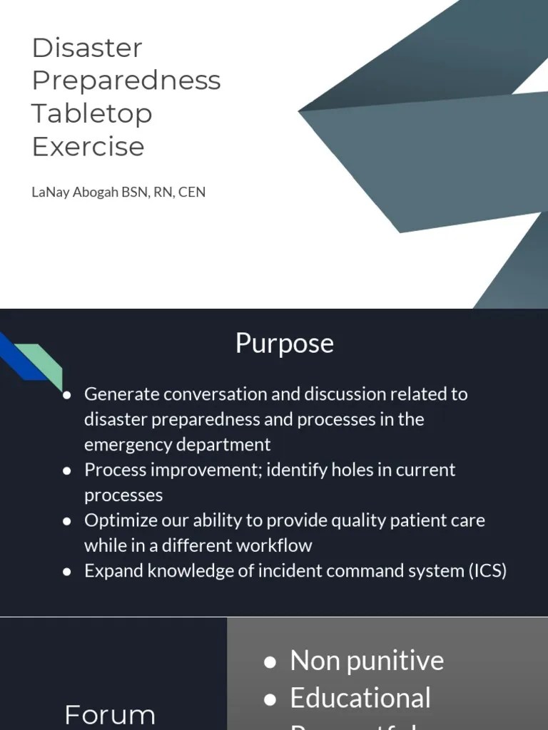 Disaster Preparedness Tabletop Exercise | PDF | Anthrax | Emergency ...