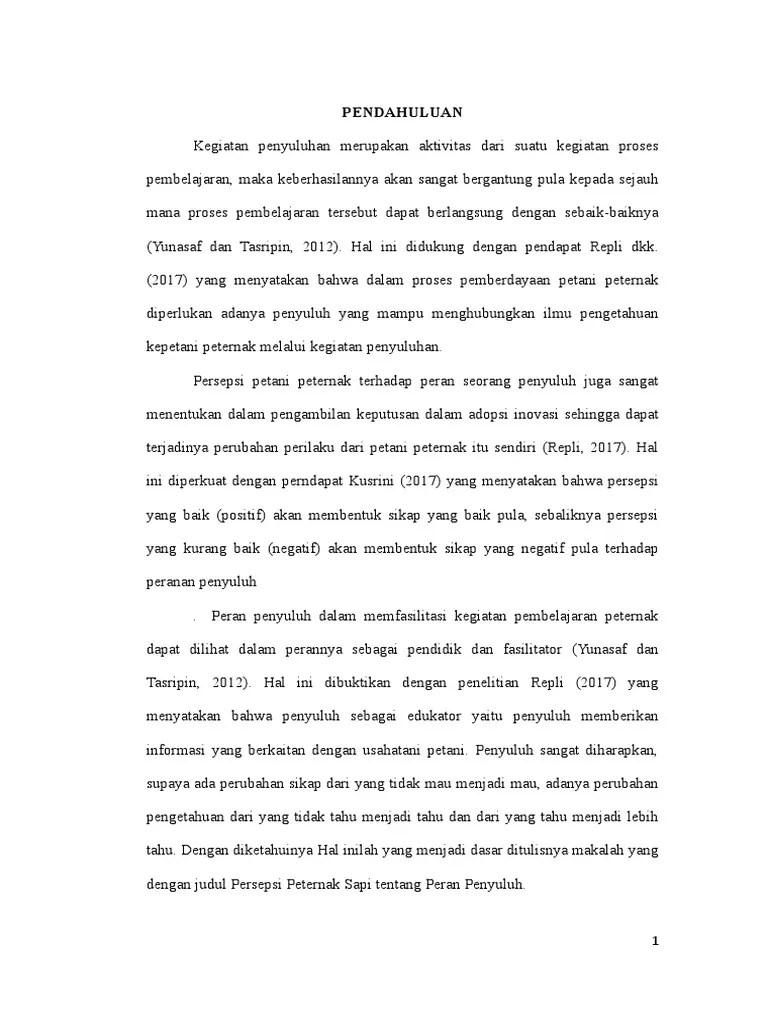 Persepsi Peternak Terhadap Peran Penyuluh | PDF