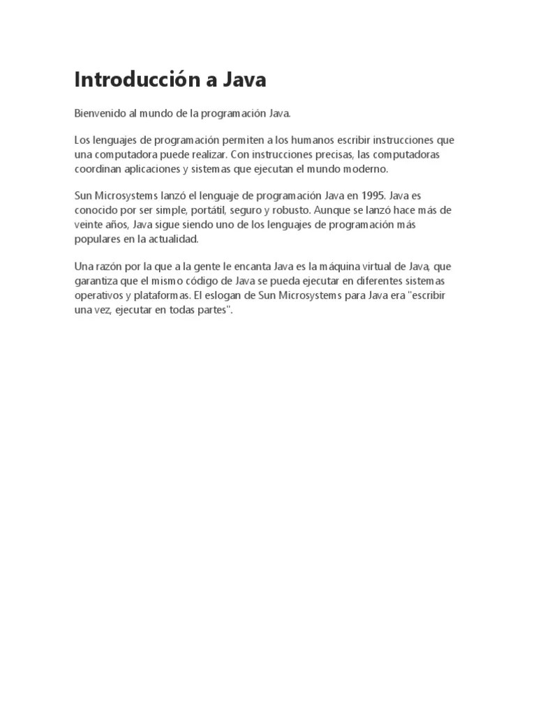 Manual De Java | Descargar Gratis PDF | Java (lenguaje De Programación ...