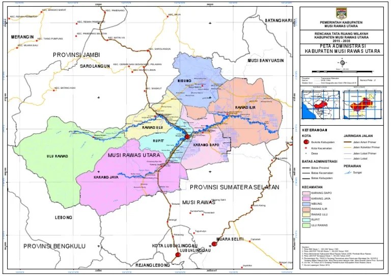 2 Peta Administrasi Kabupaten Musi Rawas Utara | PDF