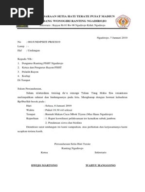 Kami lampirkan bersamaan dengan surat undangan ini. Undangan Pdf