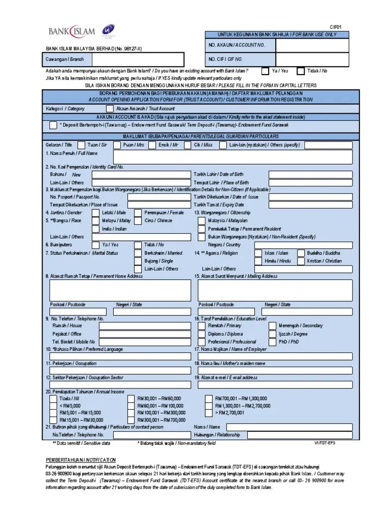 Berikut ini contoh surat permohonan perubahan specimen rekening bank. Contoh Borang Buka Akaun Bank Islam