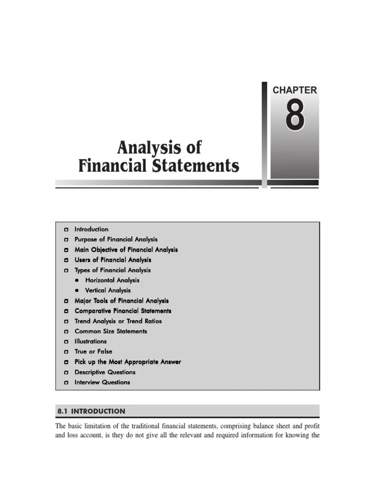 Analysis Of Financial Statements PDF | PDF | Financial Statement ...
