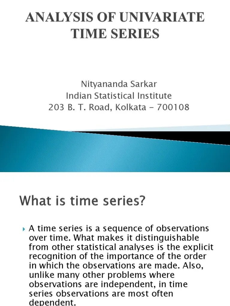 Analysis Of Stationary Time Series | PDF | Autocorrelation | Stationary ...