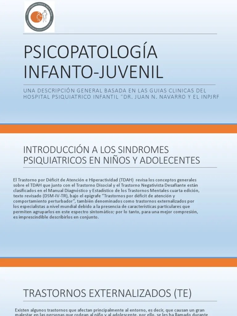 Psicopatología En Niños Y Adolecentes PDF | PDF | Desorden Hiperactivo ...