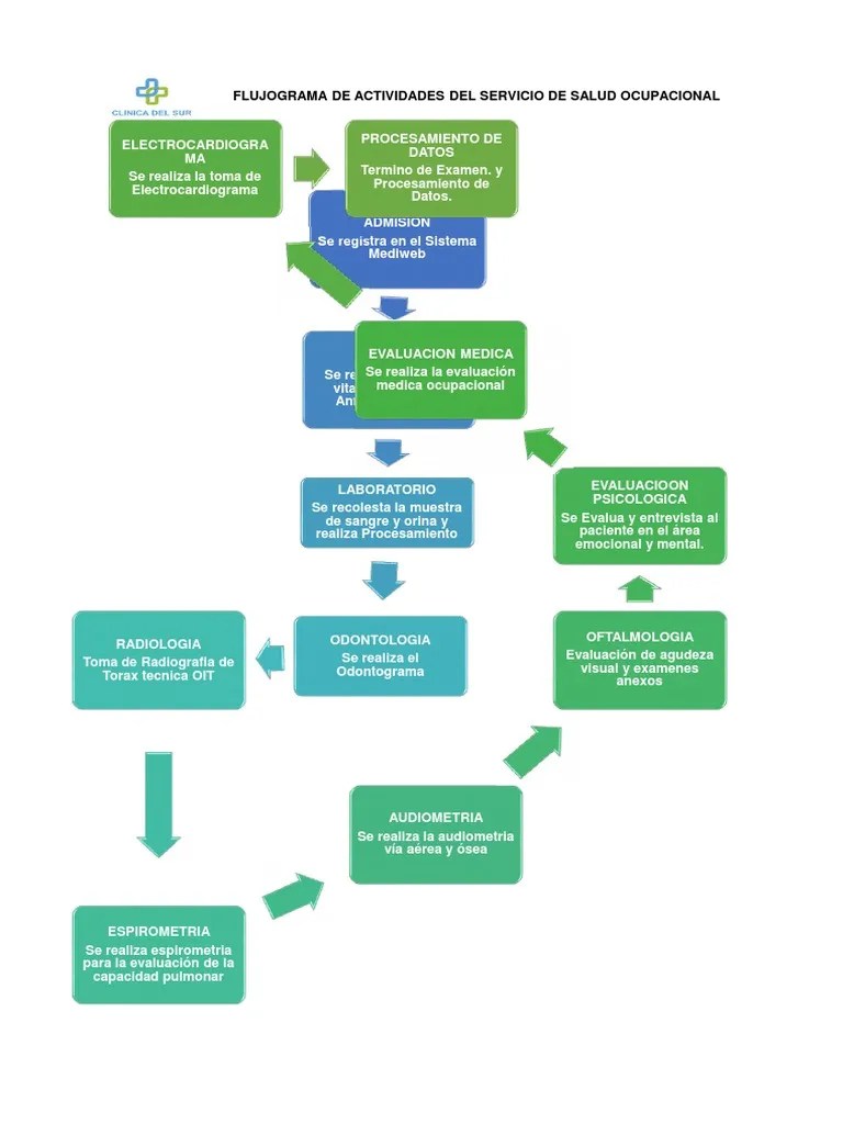 Flujograma Que Describa Las Actividades Del Servicio De Salud Ocupacional | PDF