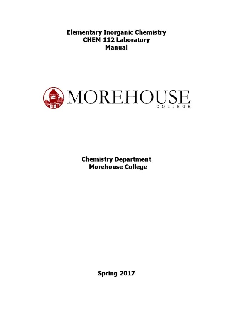 Lab Manual PDF | PDF | Electrochemistry | Redox