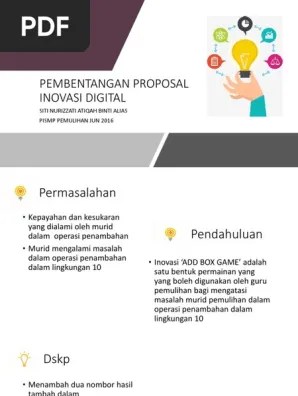 Pengisar bawang elektronik (pbe) ahli kumpulan: Pembentangan Proposal Inovasi Digital Pdf