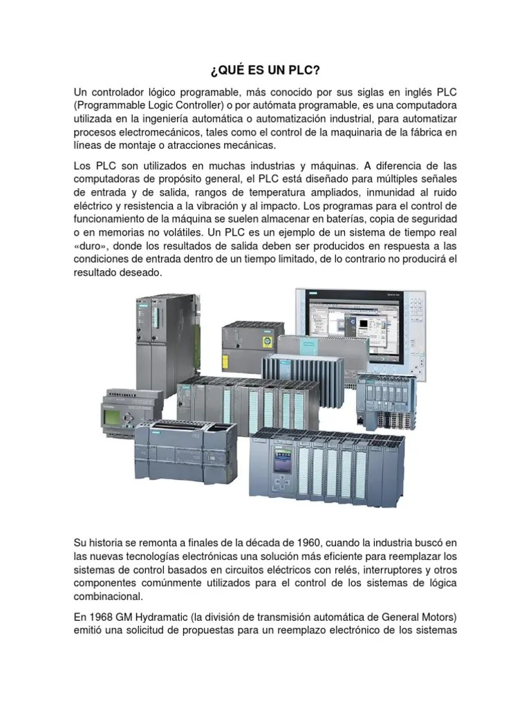 Desarrollo PLC S | PDF | Controlador Lógico Programable | Ingenieria Eléctrica