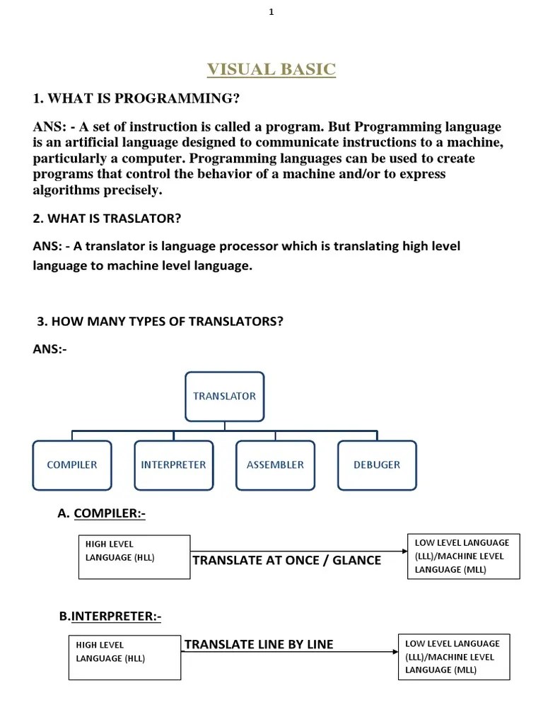 VB Theory | PDF | Class (Computer Programming) | Programming Language