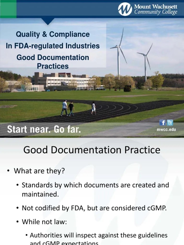 Quality & Compliance In FDA-regulated Industries Good Documentation Practices | PDF ...