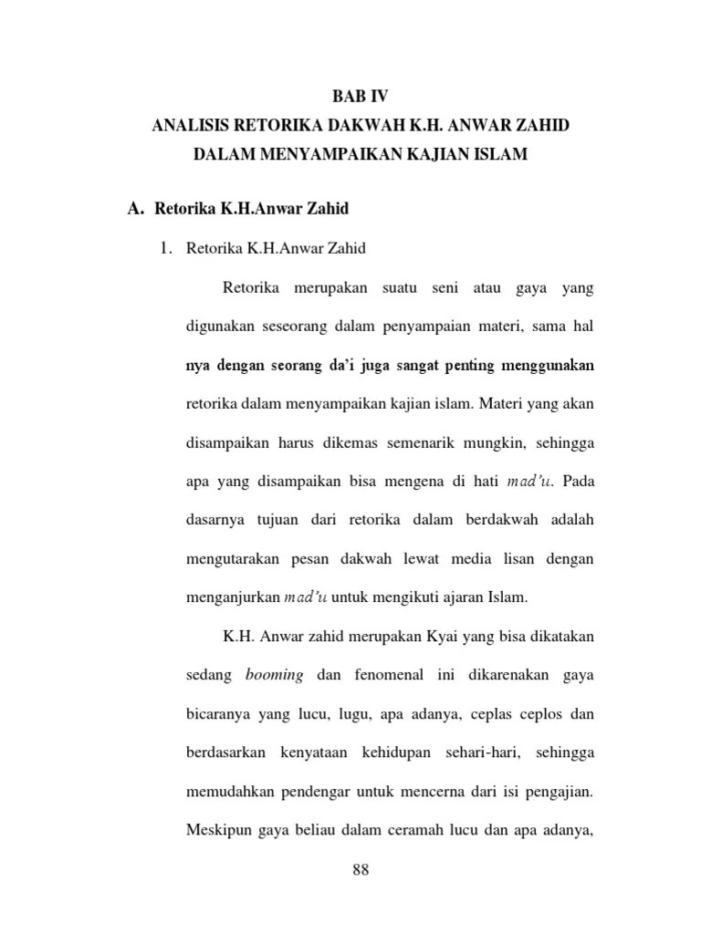 Kata kata lucu kh anwar zahid bahasa jawa kumpulan kata cute766. Dokumen Tips Bab Iv Analisis Retorika Dakwah Analisis Retorika Pdf