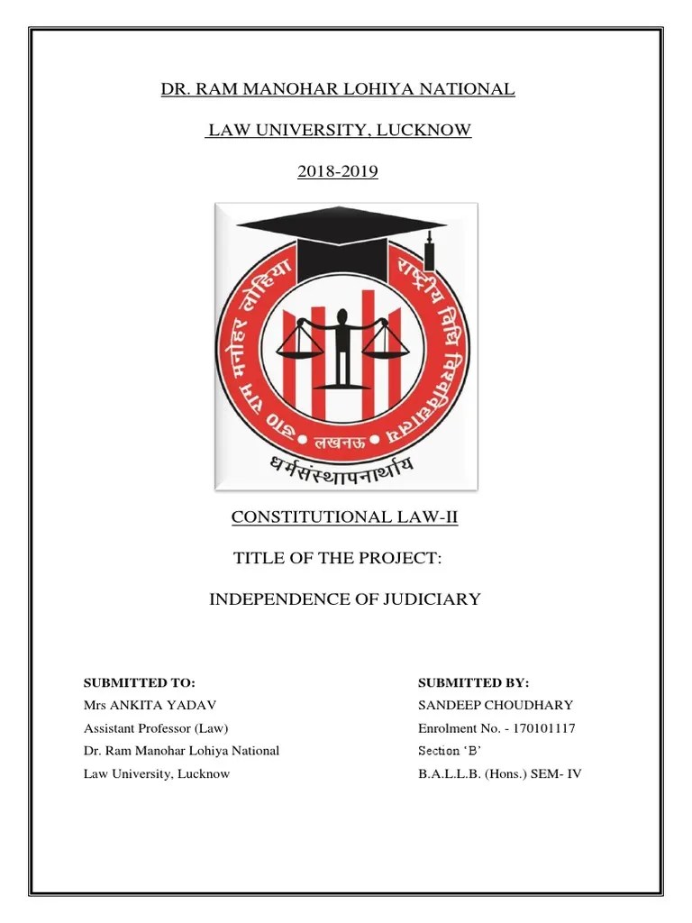 Independence Of Judiciary | PDF | Supreme Court Of India | Judge