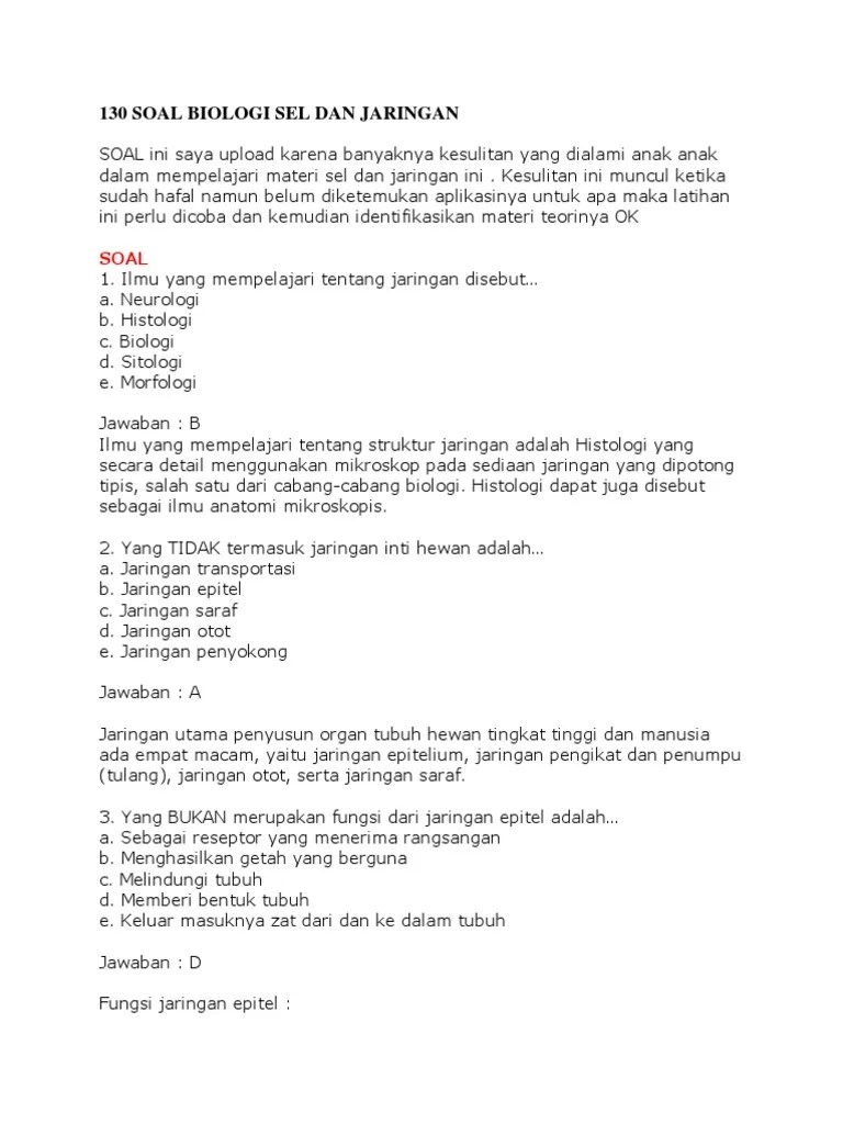 Fase di mana organel sel berduplikat. 130 Soal Biologi Sel Dan Jaringan Pdf