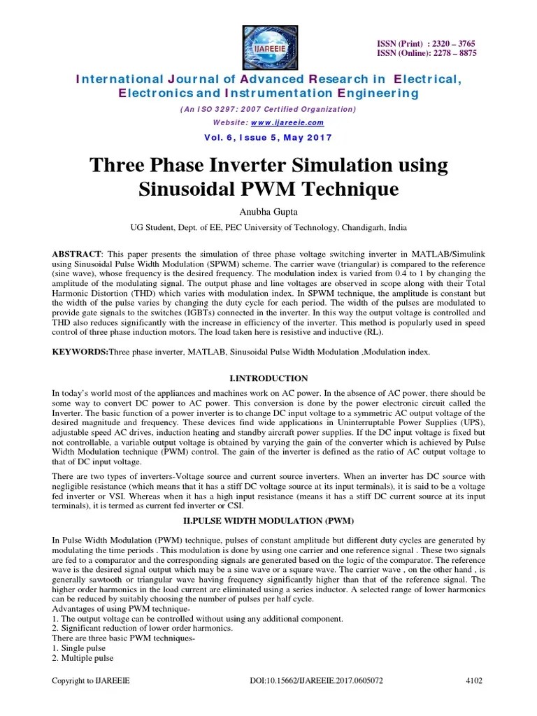 Three Phase Inverter | PDF | Power Inverter | Force