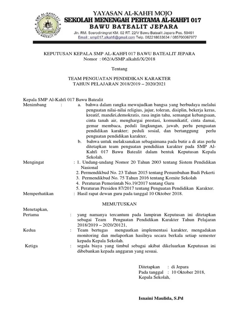87 tahun 2017, tentang penguatan pendidikan karakter (ppk). Sk Ppk Dan Sk Literasi Pdf