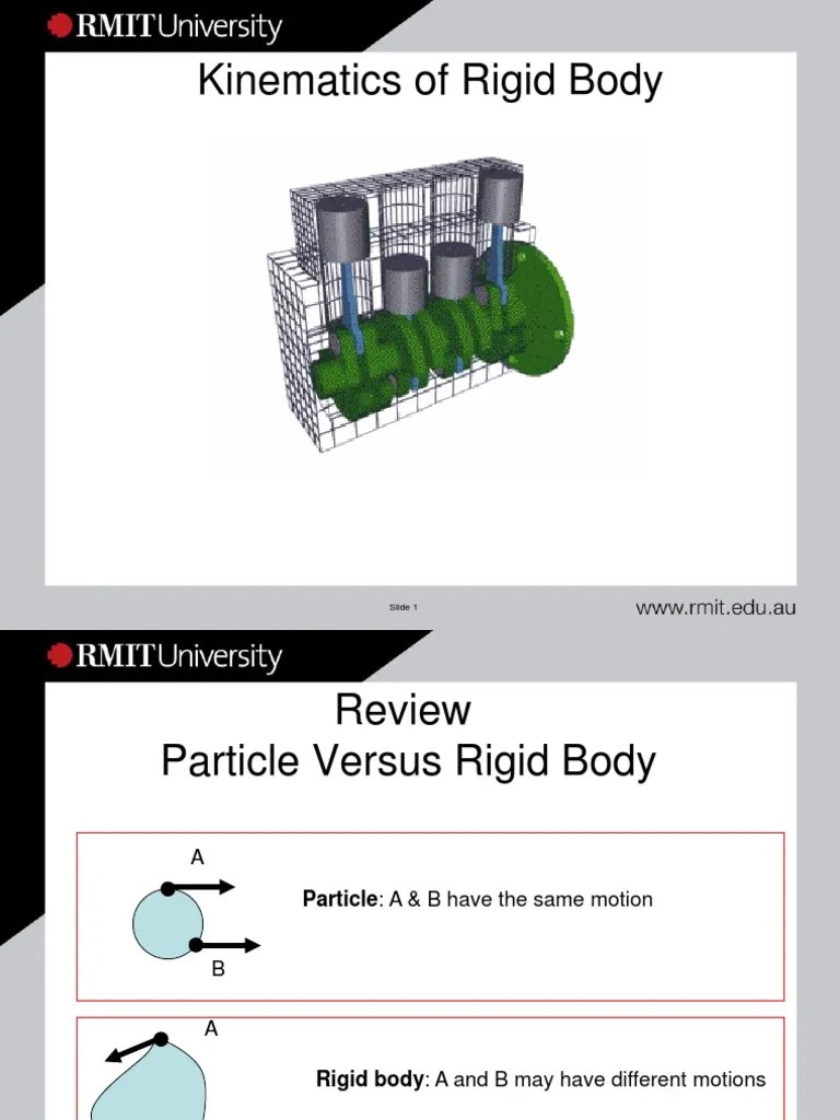 Planar Kinematics Of Rigid Body Notes | PDF | Rotation Around A Fixed Axis | Acceleration