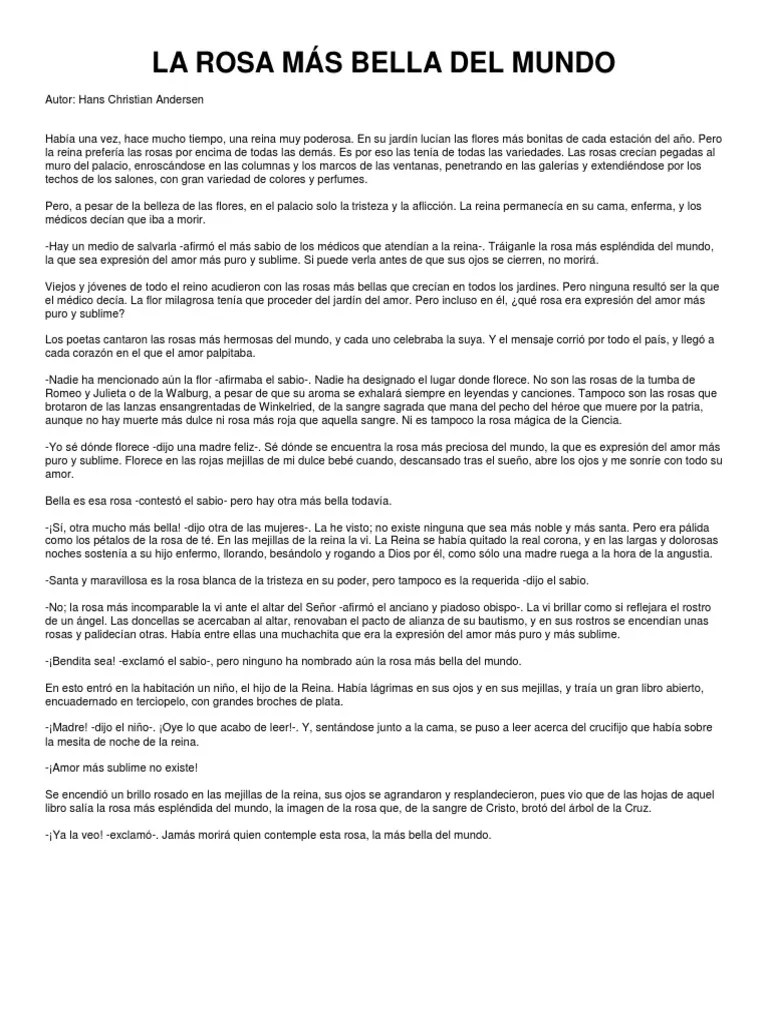 La Rosa Mas Bella Del Mundo PDF | PDF | Rosa | Amor