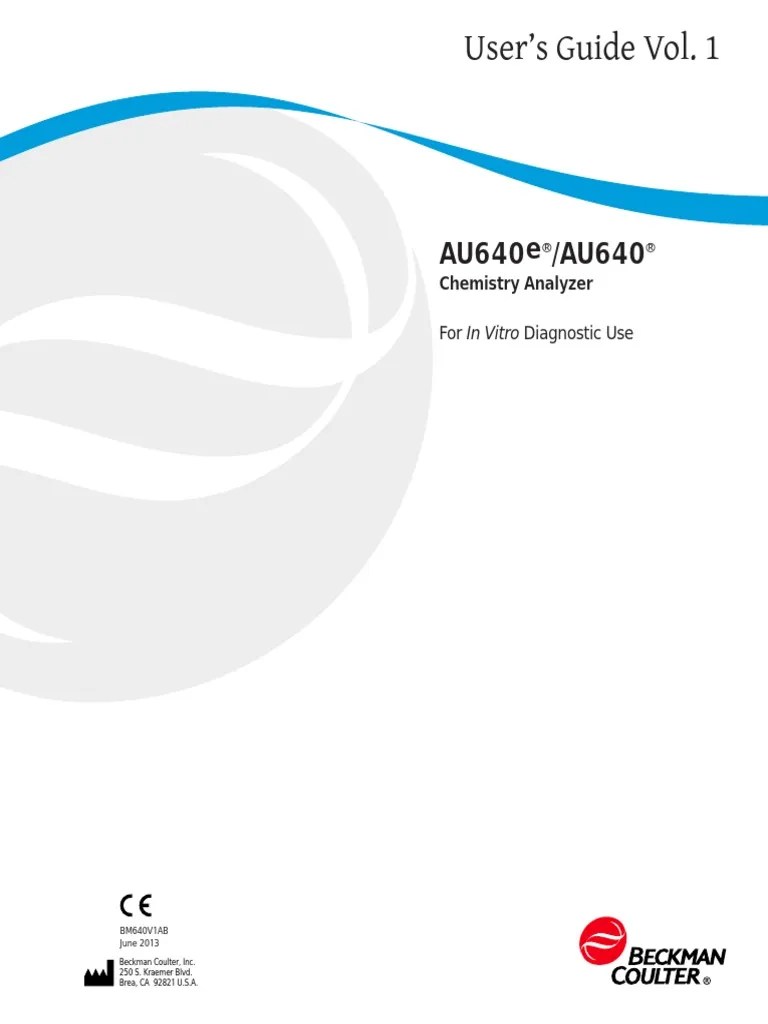 Refer to the operator's manuals for information on analyzer operation. Olympus Au640 User Manual Pdf Statistics