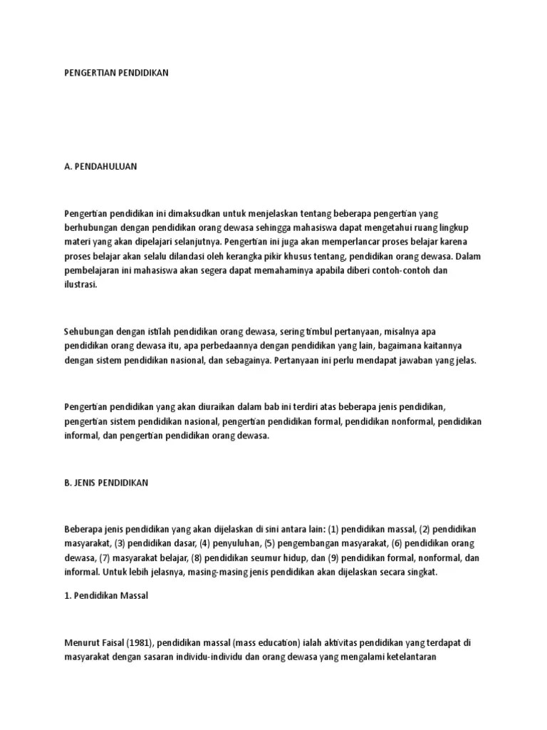 Pengertian Pendidikan | PDF