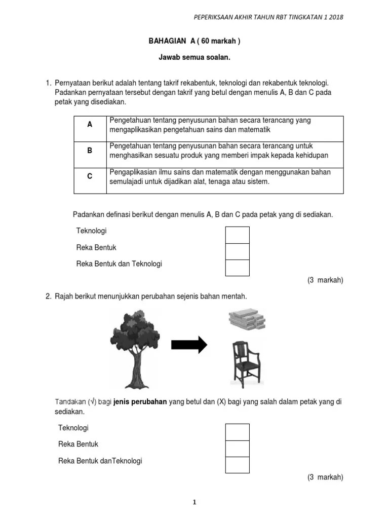 04122021 nota sejarah tingkatan 1 bab 3 zk nota sejarah bab 3 swa f1. Soalan Ujian 1 Rbt Tingkatan 3