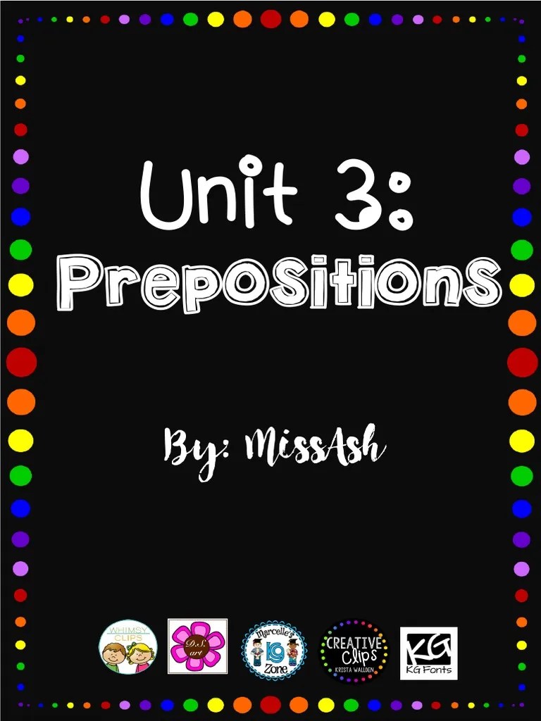 Preposition Year 1 | PDF