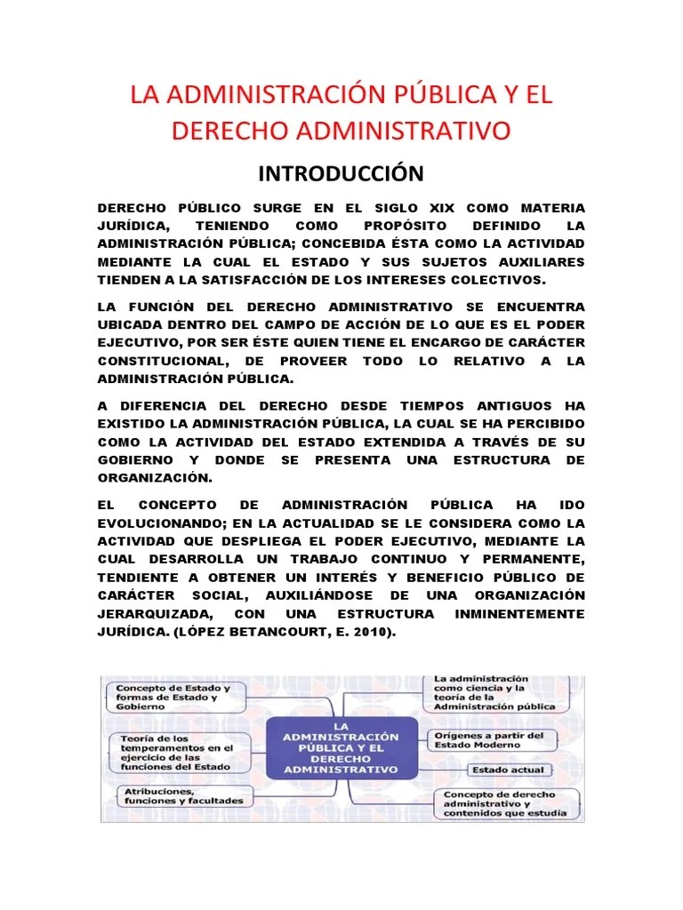 La Administración Pública Y El Derecho Administrativo | PDF | Estado (política) | Democracia