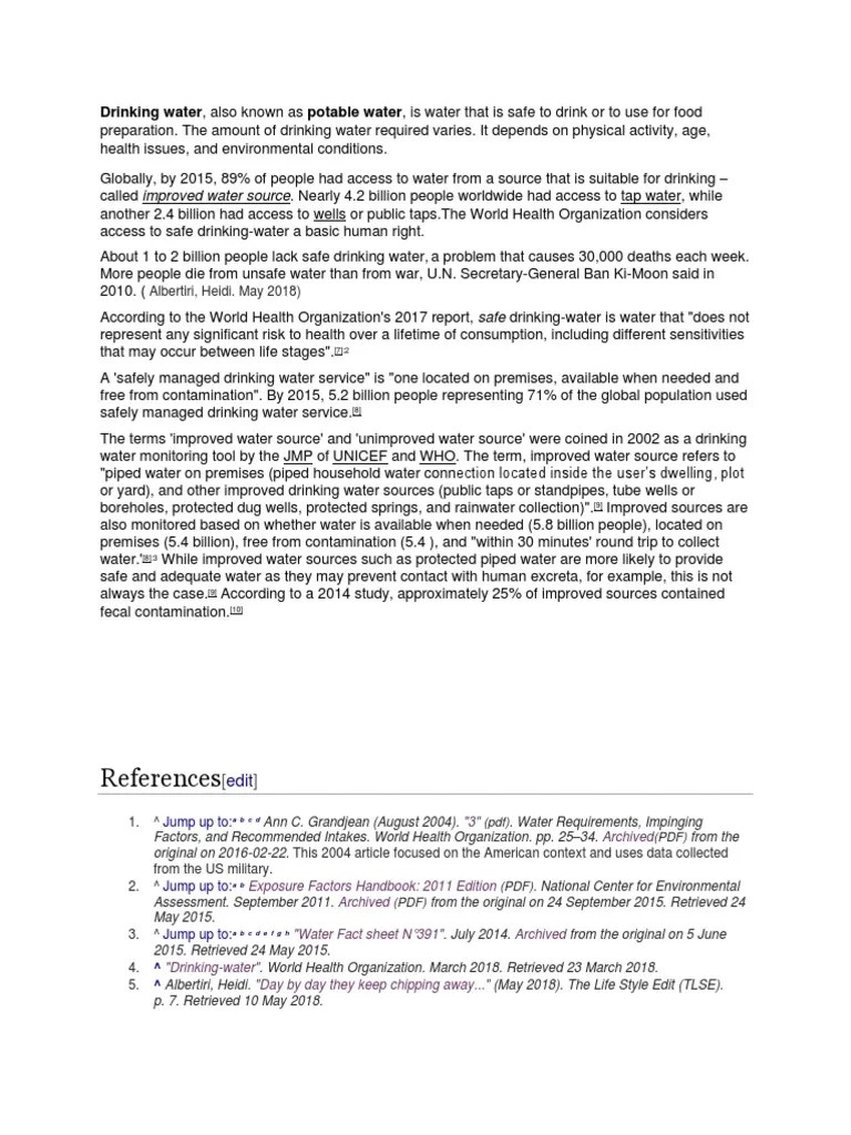 Drinking Water | PDF | Drinking Water | Hydraulic Engineering