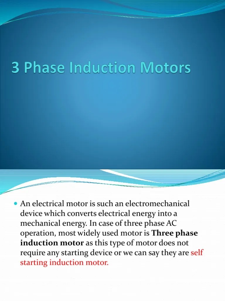3 Phase Induction Motor Construction | PDF | Electric Motor | Electromagnetic Induction