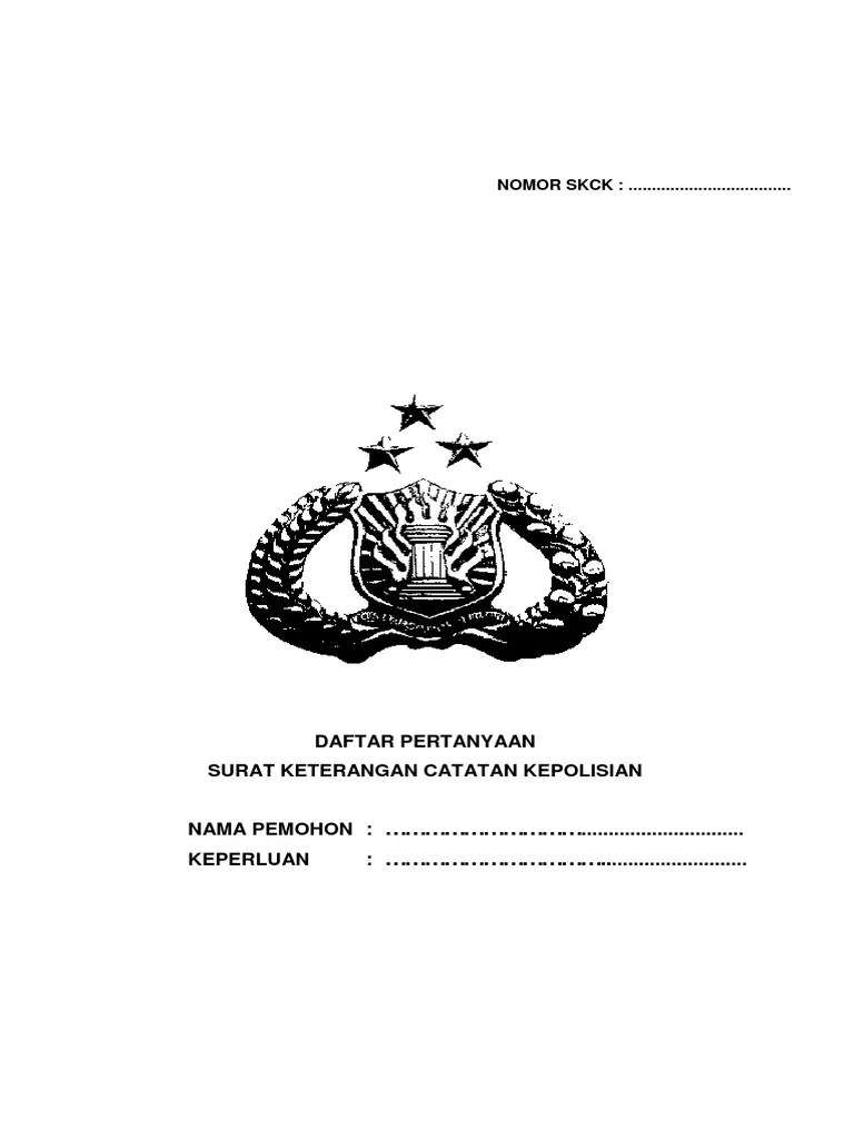 Formulir SKCK | PDF | Justice | Crime & Violence