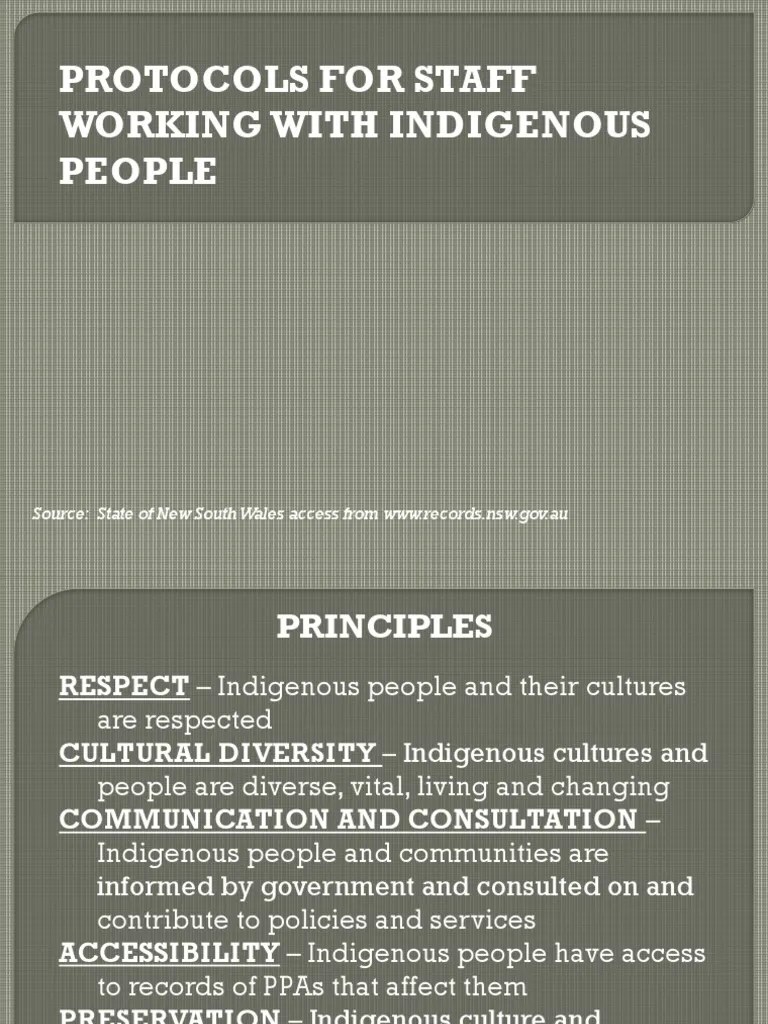 Protocols For Respectful And Culturally Appropriate Engagement With ...