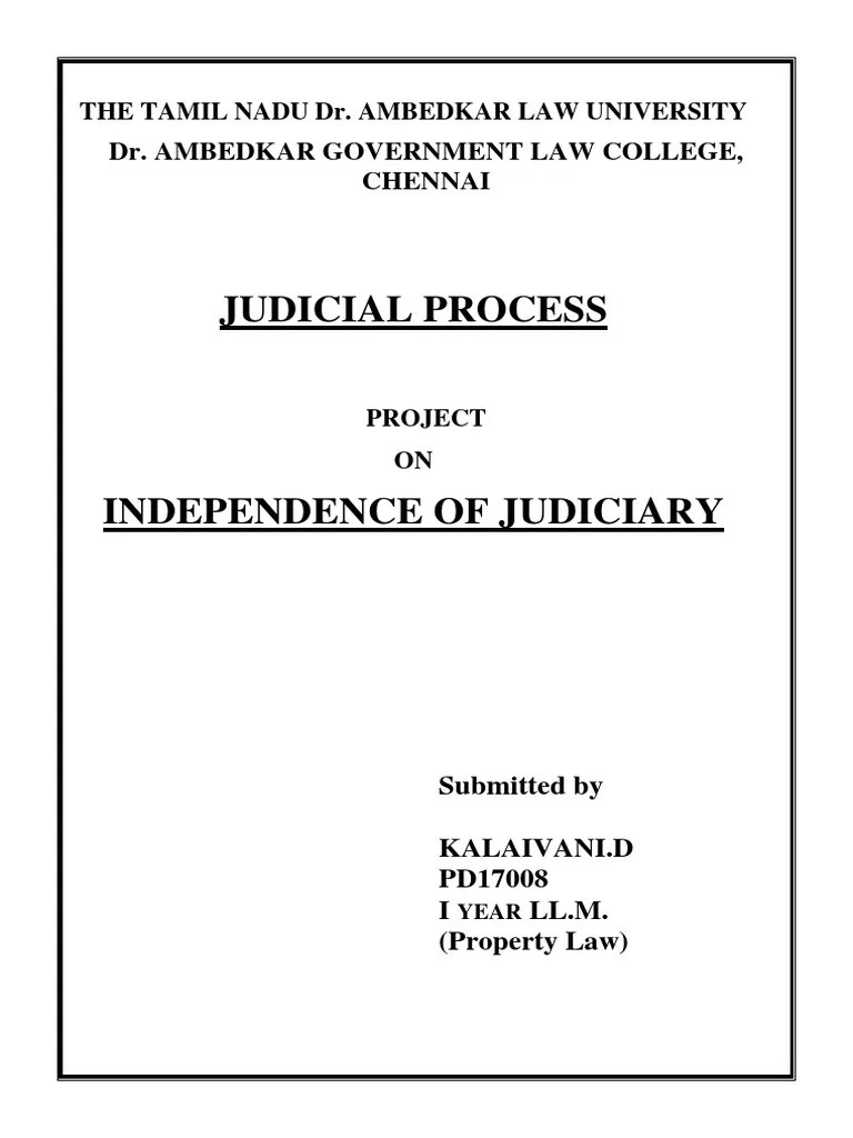 Judicial Process - Independence Of Judiciary | PDF | Supreme Court Of India | Supreme Courts