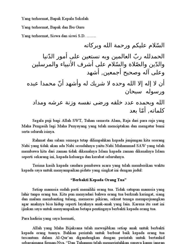 Pidato 3 Bahasa Tentang Berbakti Kepada Orang Tua – Rasanya