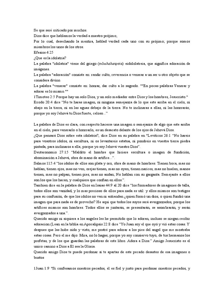 La Idolatria | PDF | Idolatría | Comportamiento Religioso Y Experiencia