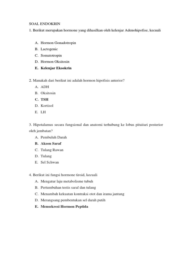 Soal Endokrin | PDF