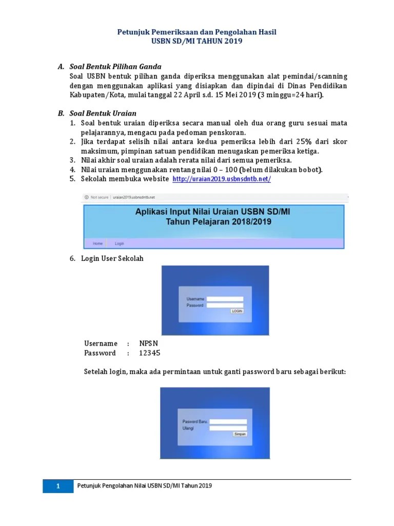 Berikut link download latihan soal us sd/mi 2022 atau soal latihan us . Petunjuk Uraian Usbn Sd2019 Pdf