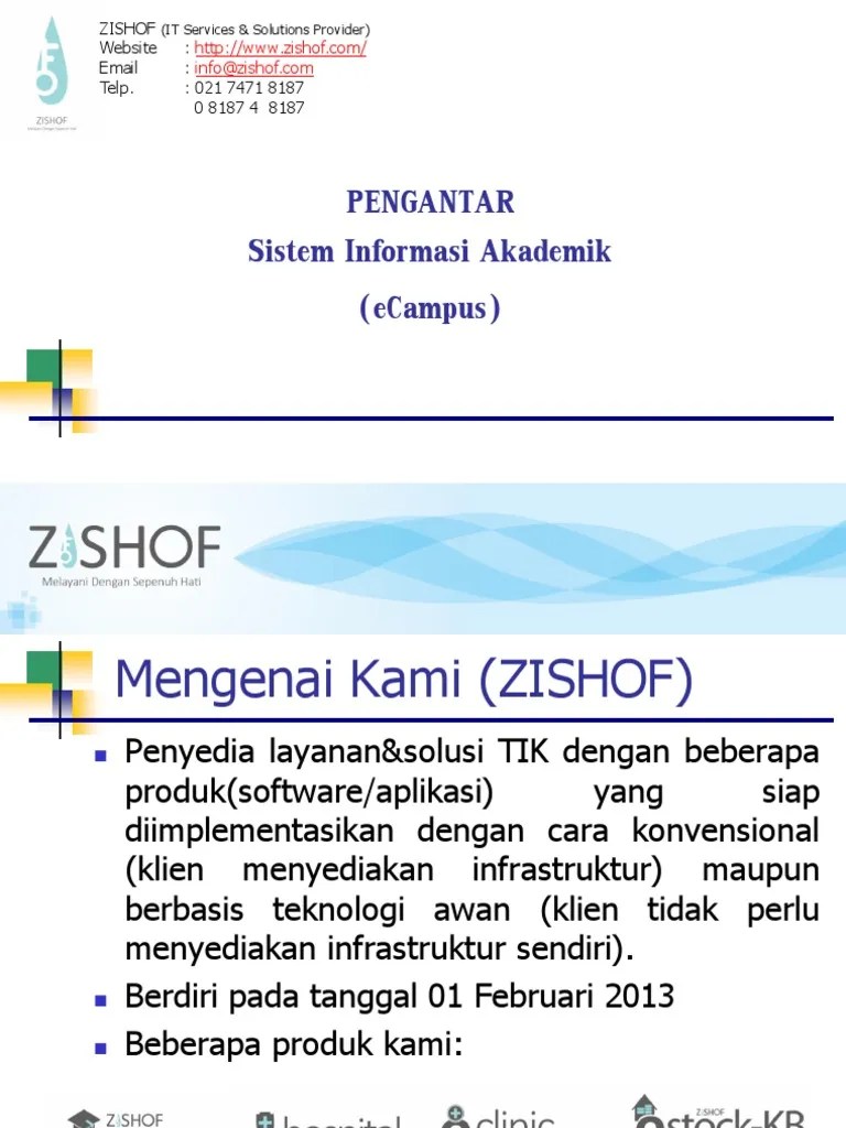 Digunakan untuk melakukan pendaftaran wisuda. Pengantar Sistem Informasi Akademik Ecampus